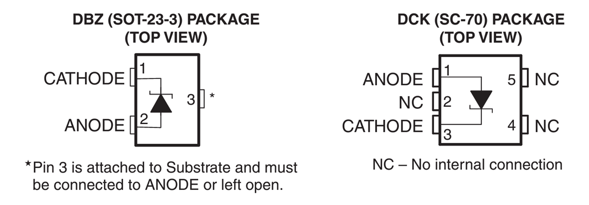 Location Circuit - Texas Instruments TL4050/TL4050-Q1 Shunt Voltage References